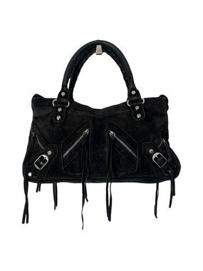 Balenciaga the first city bag black suede RARE multi zip 2001-2002